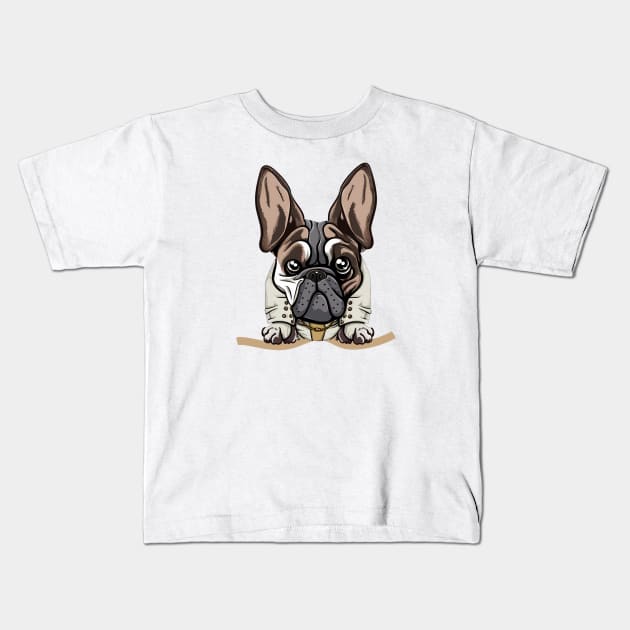 dog in pocket funny puppy for dog lover Bulldog Kids T-Shirt by GraphGeek